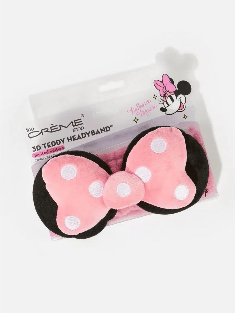 Disney Pink and Black Minnie Mouse 3D Teddy Headband